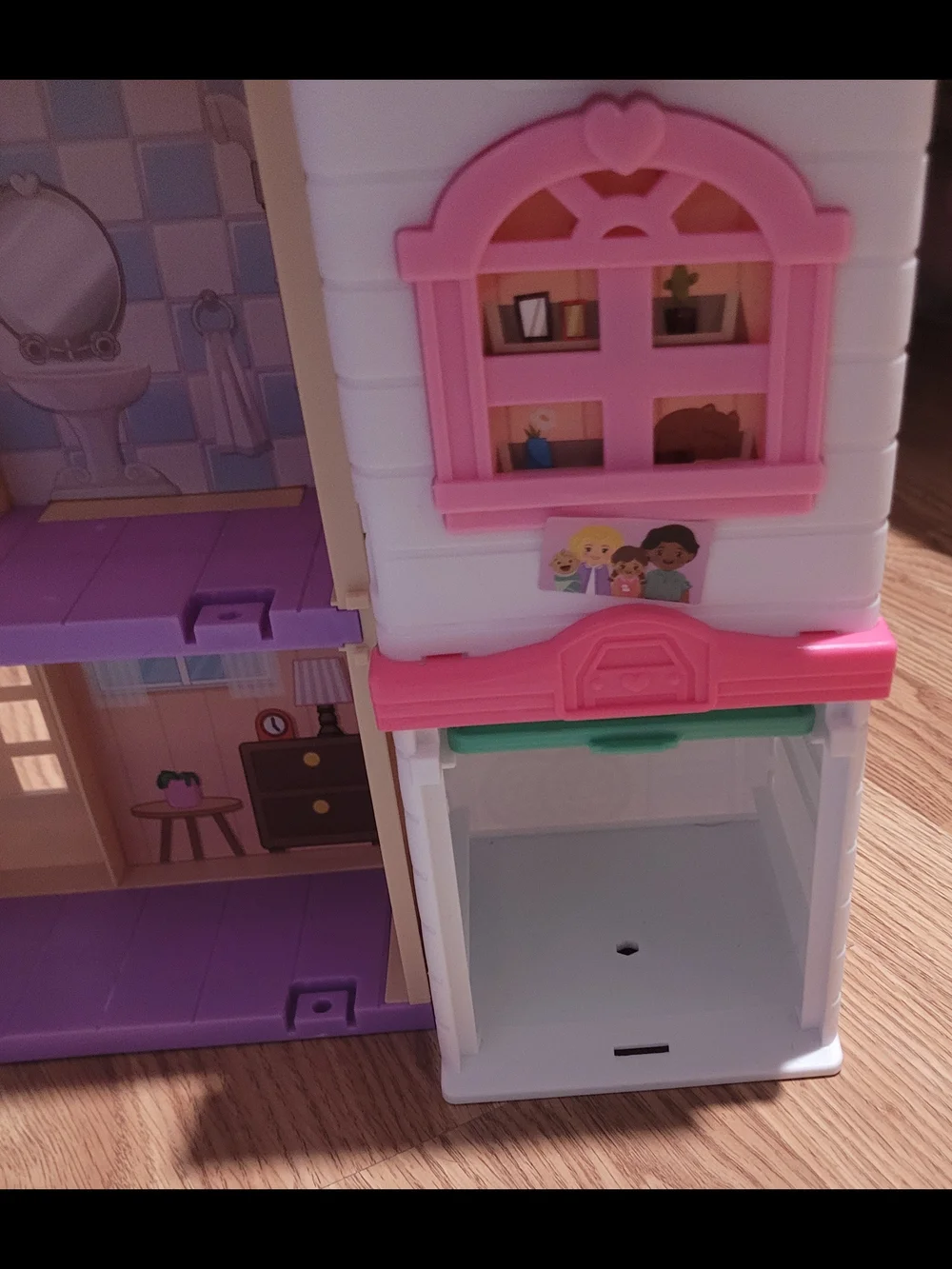 Pink & Purple Dollhouse Playset with Furniture and Figures